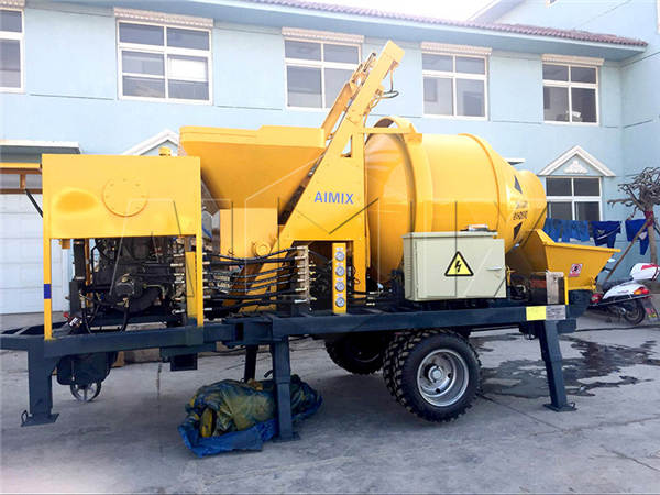 concrete mixer and pump