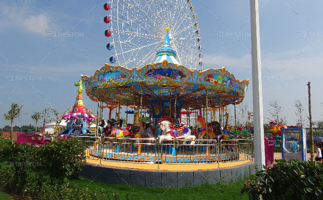 Carousel ride for amusement park